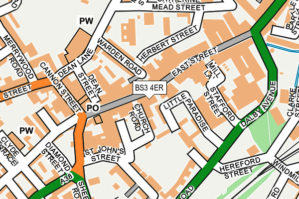 BS3 4ER map - OS OpenMap – Local (Ordnance Survey)