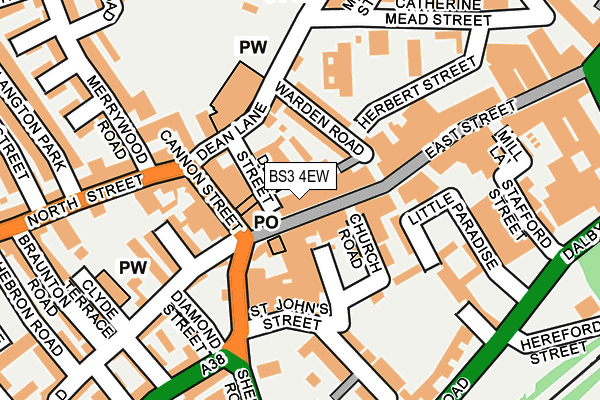 BS3 4EW map - OS OpenMap – Local (Ordnance Survey)