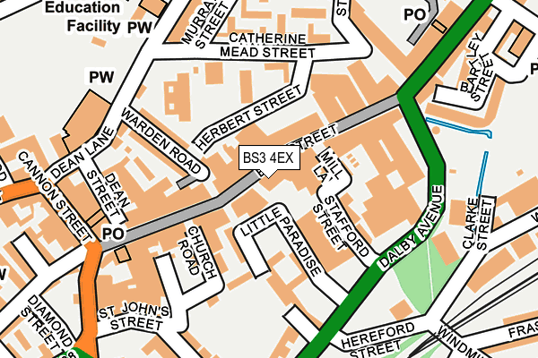 BS3 4EX map - OS OpenMap – Local (Ordnance Survey)