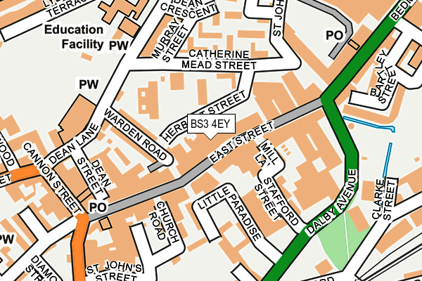 BS3 4EY map - OS OpenMap – Local (Ordnance Survey)
