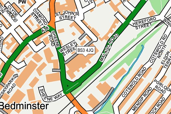 BS3 4JQ map - OS OpenMap – Local (Ordnance Survey)