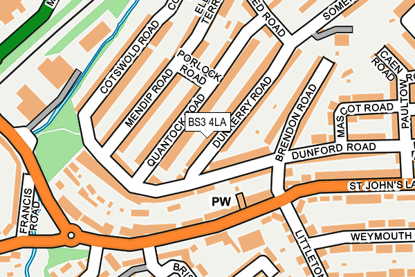 BS3 4LA map - OS OpenMap – Local (Ordnance Survey)