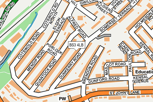 BS3 4LB map - OS OpenMap – Local (Ordnance Survey)