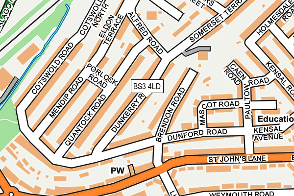 BS3 4LD map - OS OpenMap – Local (Ordnance Survey)