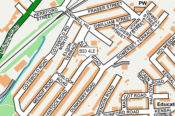 BS3 4LE map - OS OpenMap – Local (Ordnance Survey)