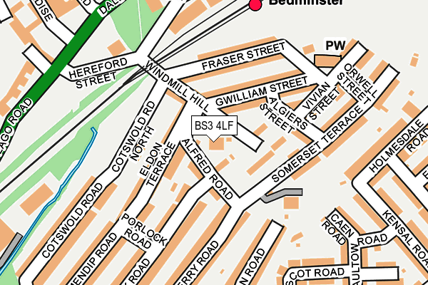 BS3 4LF map - OS OpenMap – Local (Ordnance Survey)