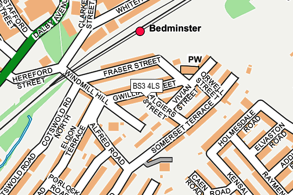 BS3 4LS map - OS OpenMap – Local (Ordnance Survey)