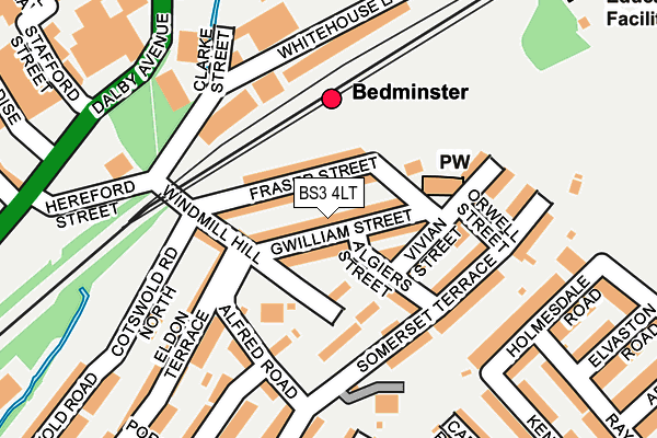 BS3 4LT map - OS OpenMap – Local (Ordnance Survey)