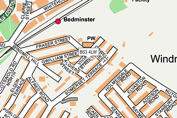 BS3 4LW map - OS OpenMap – Local (Ordnance Survey)