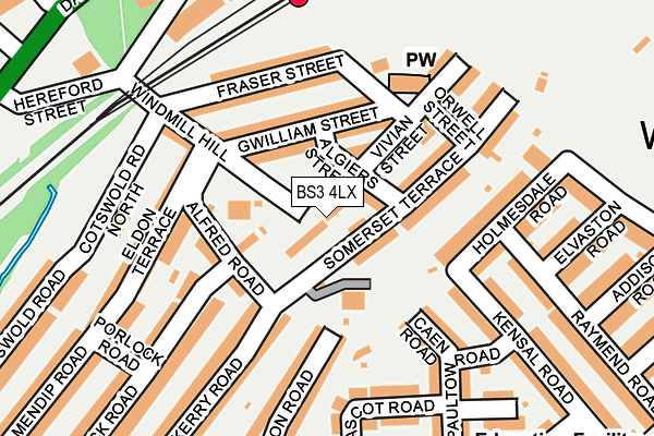 BS3 4LX map - OS OpenMap – Local (Ordnance Survey)