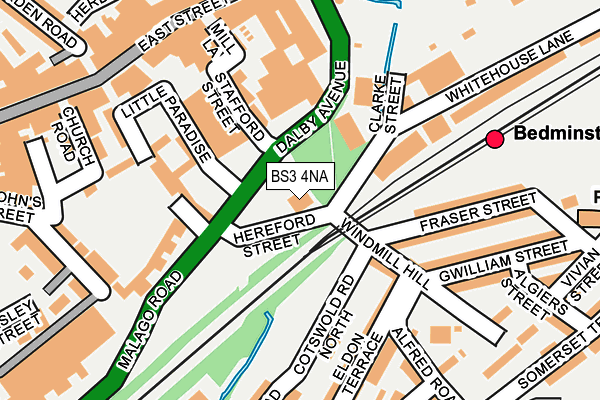 BS3 4NA map - OS OpenMap – Local (Ordnance Survey)