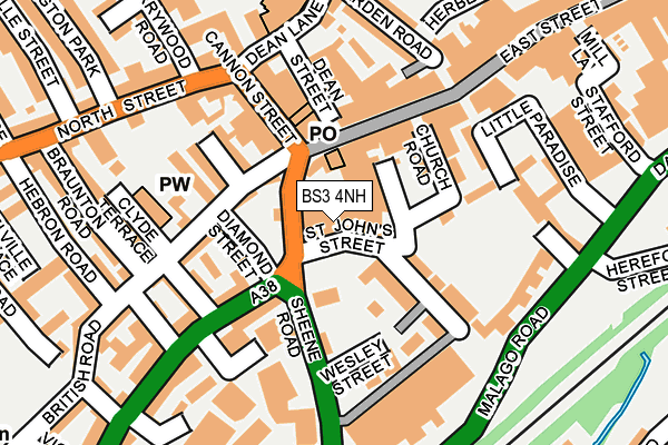 BS3 4NH map - OS OpenMap – Local (Ordnance Survey)