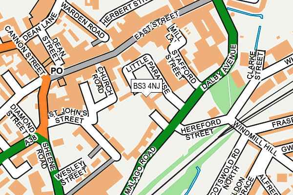 BS3 4NJ map - OS OpenMap – Local (Ordnance Survey)