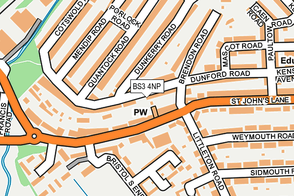 BS3 4NP map - OS OpenMap – Local (Ordnance Survey)