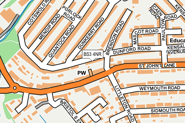 BS3 4NR map - OS OpenMap – Local (Ordnance Survey)