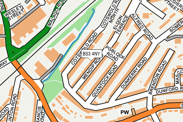 BS3 4NY map - OS OpenMap – Local (Ordnance Survey)