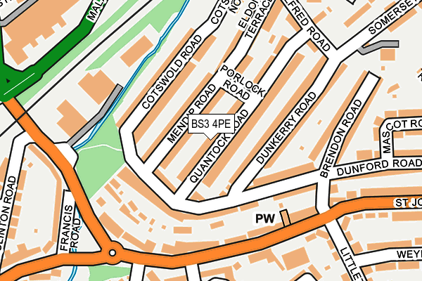 BS3 4PE map - OS OpenMap – Local (Ordnance Survey)