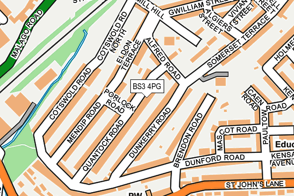 BS3 4PG map - OS OpenMap – Local (Ordnance Survey)