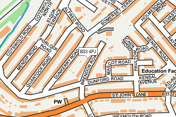 BS3 4PJ map - OS OpenMap – Local (Ordnance Survey)