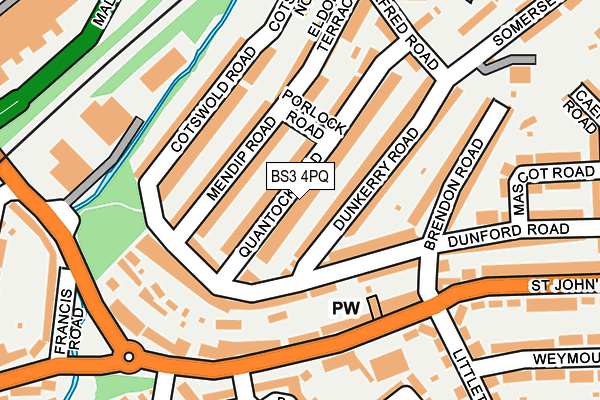 BS3 4PQ map - OS OpenMap – Local (Ordnance Survey)