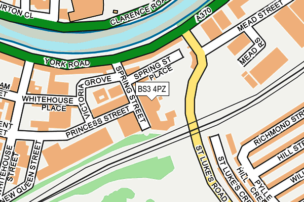 BS3 4PZ map - OS OpenMap – Local (Ordnance Survey)