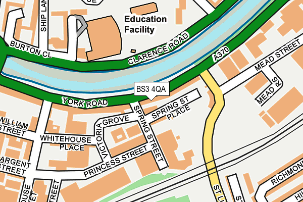 BS3 4QA map - OS OpenMap – Local (Ordnance Survey)