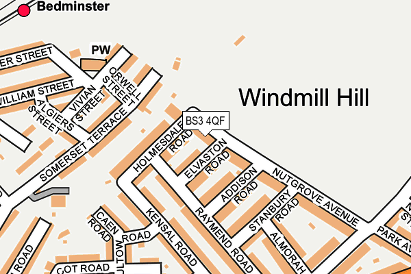 BS3 4QF map - OS OpenMap – Local (Ordnance Survey)