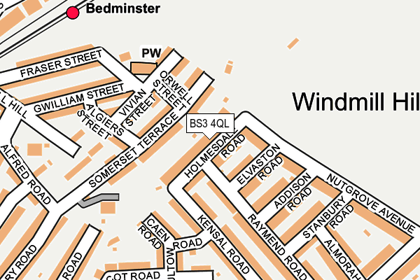 BS3 4QL map - OS OpenMap – Local (Ordnance Survey)