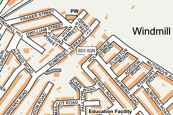 BS3 4QN map - OS OpenMap – Local (Ordnance Survey)