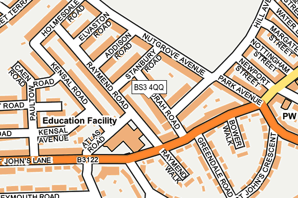 BS3 4QQ map - OS OpenMap – Local (Ordnance Survey)