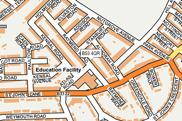 BS3 4QR map - OS OpenMap – Local (Ordnance Survey)