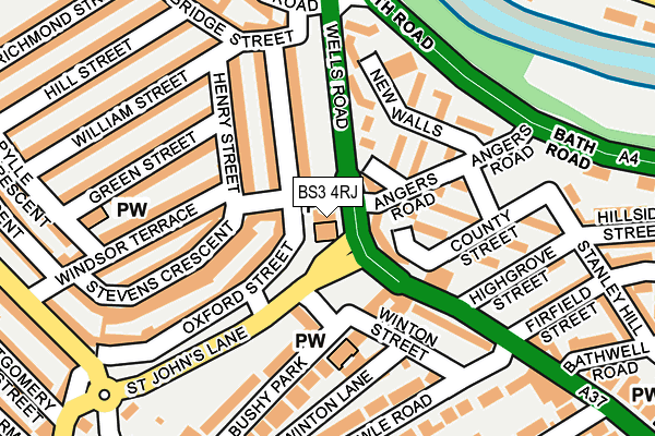 BS3 4RJ map - OS OpenMap – Local (Ordnance Survey)