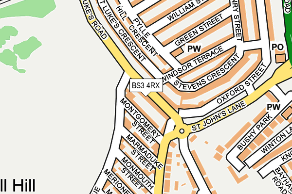 BS3 4RX map - OS OpenMap – Local (Ordnance Survey)