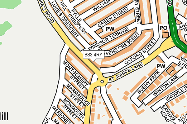 BS3 4RY map - OS OpenMap – Local (Ordnance Survey)