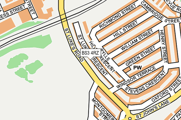 BS3 4RZ map - OS OpenMap – Local (Ordnance Survey)