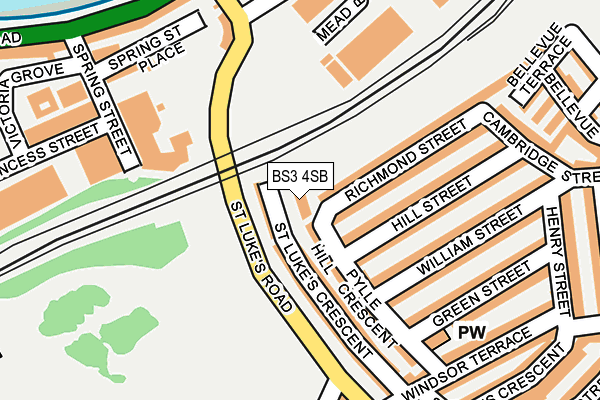 BS3 4SB map - OS OpenMap – Local (Ordnance Survey)