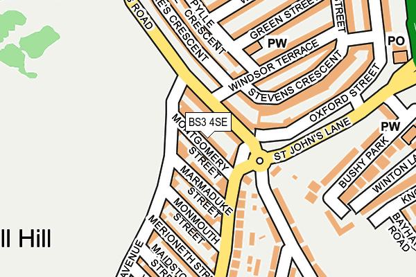 BS3 4SE map - OS OpenMap – Local (Ordnance Survey)