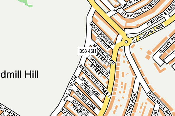 BS3 4SH map - OS OpenMap – Local (Ordnance Survey)