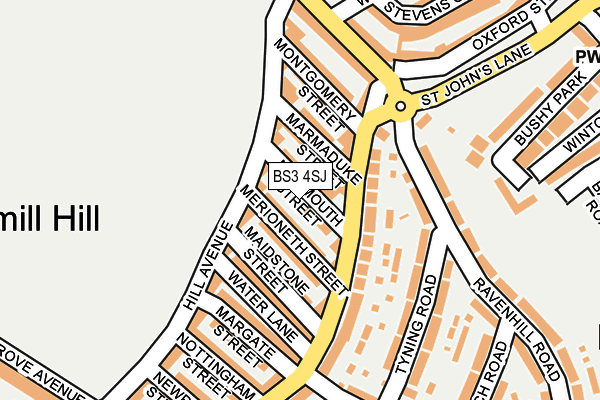 BS3 4SJ map - OS OpenMap – Local (Ordnance Survey)