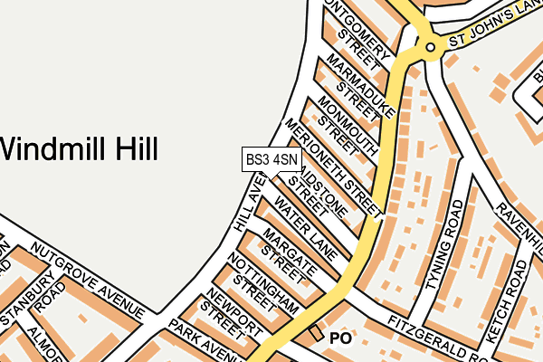 BS3 4SN map - OS OpenMap – Local (Ordnance Survey)