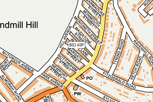 BS3 4SP map - OS OpenMap – Local (Ordnance Survey)