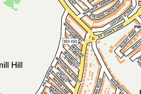 BS3 4SQ map - OS OpenMap – Local (Ordnance Survey)