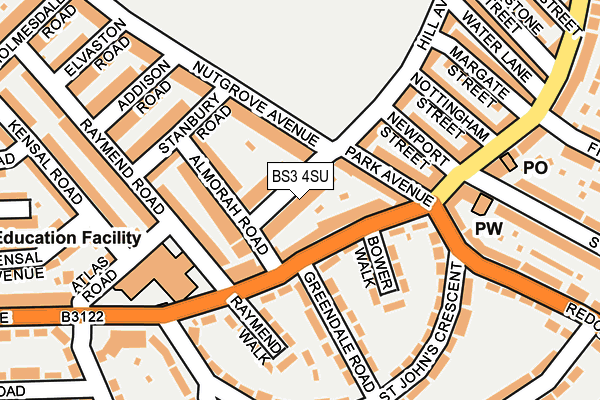 BS3 4SU map - OS OpenMap – Local (Ordnance Survey)
