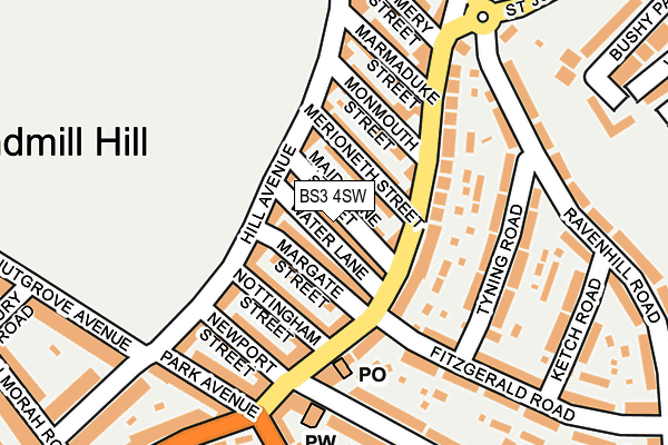 BS3 4SW map - OS OpenMap – Local (Ordnance Survey)