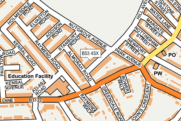 BS3 4SX map - OS OpenMap – Local (Ordnance Survey)