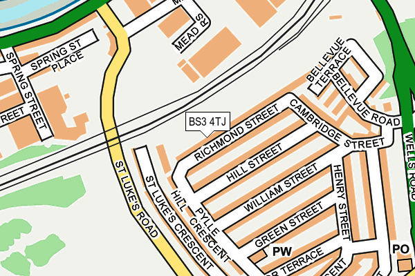 BS3 4TJ map - OS OpenMap – Local (Ordnance Survey)