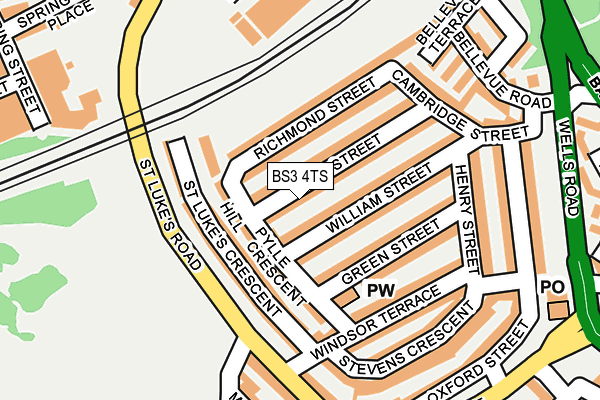 BS3 4TS map - OS OpenMap – Local (Ordnance Survey)