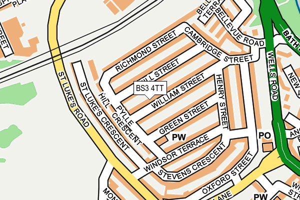 BS3 4TT map - OS OpenMap – Local (Ordnance Survey)