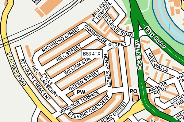 BS3 4TX map - OS OpenMap – Local (Ordnance Survey)