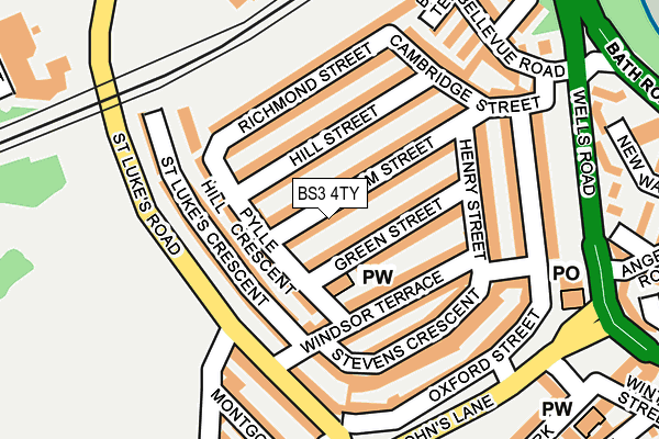 BS3 4TY map - OS OpenMap – Local (Ordnance Survey)